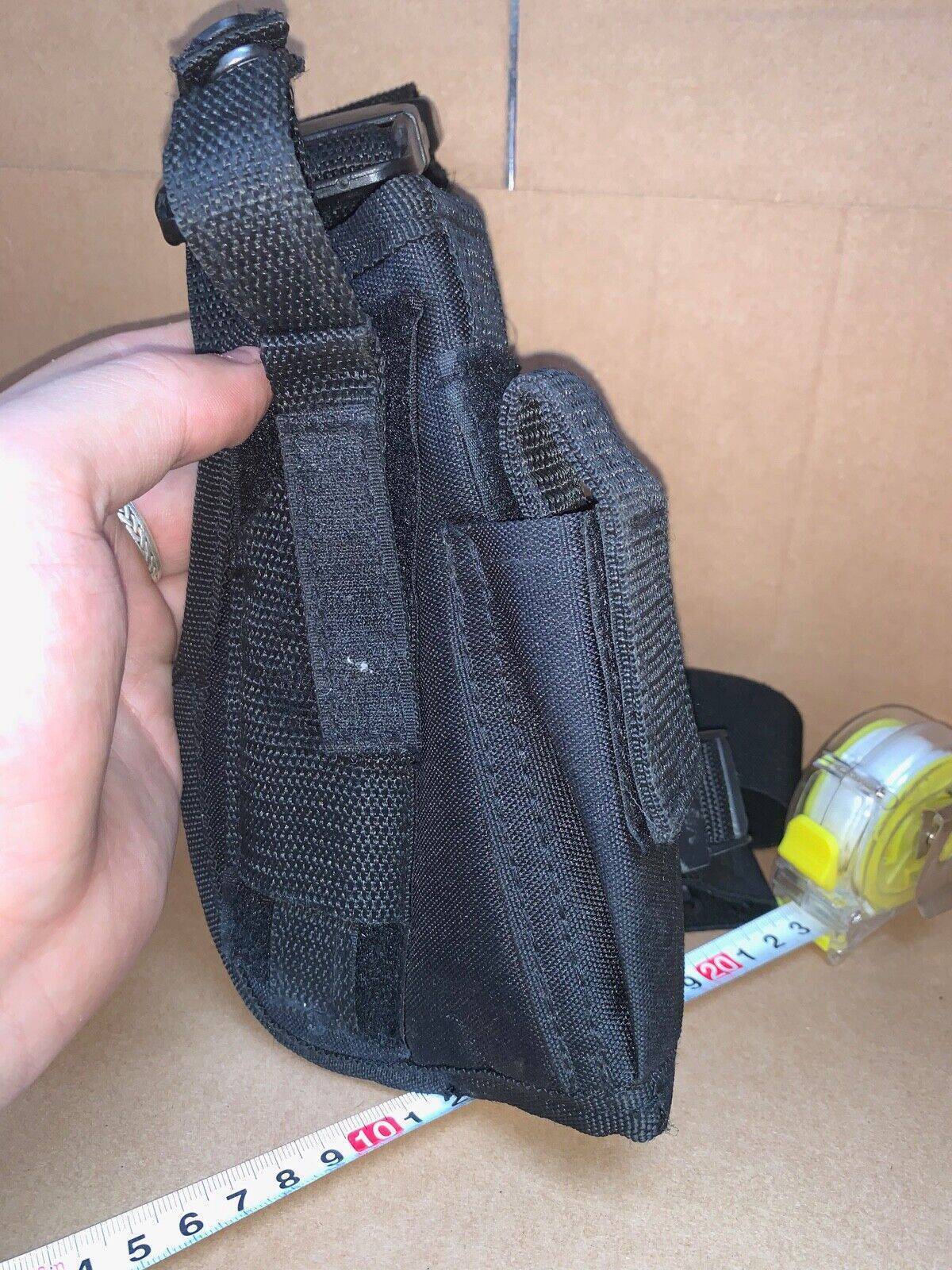 VIPER Holsters Leg Drop Pistol Holster - Ideal for Automatic - Black Fabric - The Militaria Shop