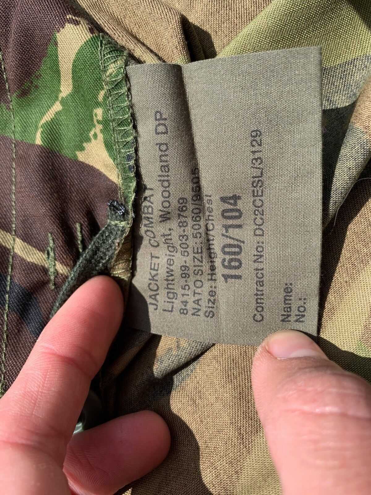 Genuine British Army DPM Woodland Combat Jacket - Size 160/104 - The Militaria Shop