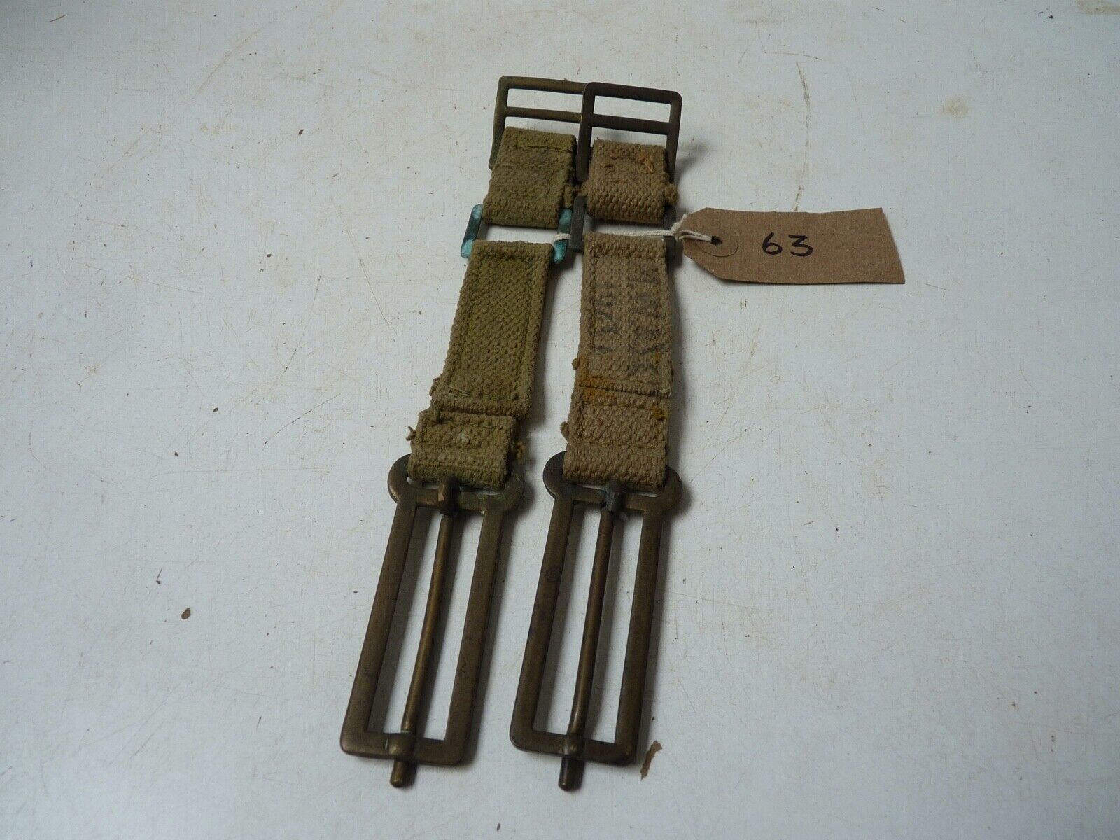 Original WW2 British Army 37 Pattern Webbing Brace Adaptor Pair - The Militaria Shop
