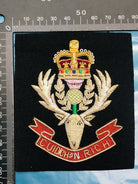 British Army Bullion Embroidered Blazer Badge - Queen's Own Highland Regime - The Militaria Shop