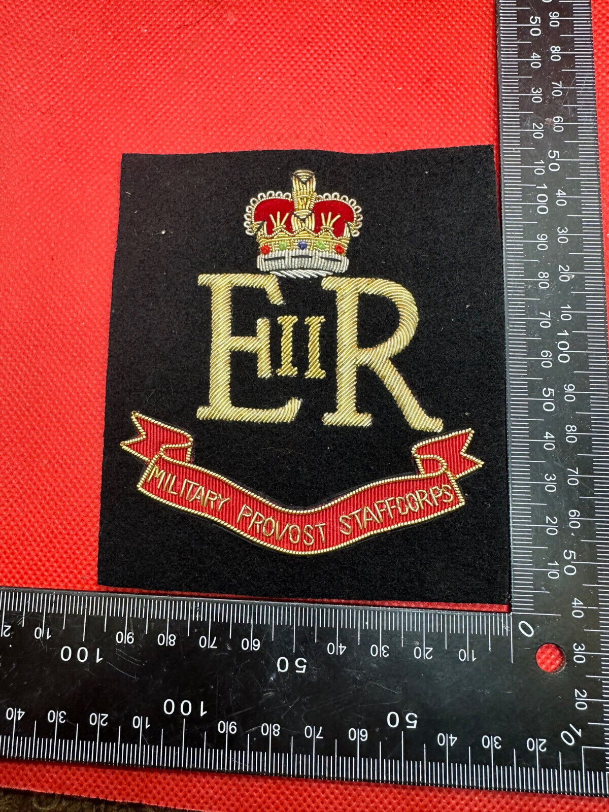 British Army Bullion Embroidered Blazer Badge - Military Provost Staff Corps - The Militaria Shop