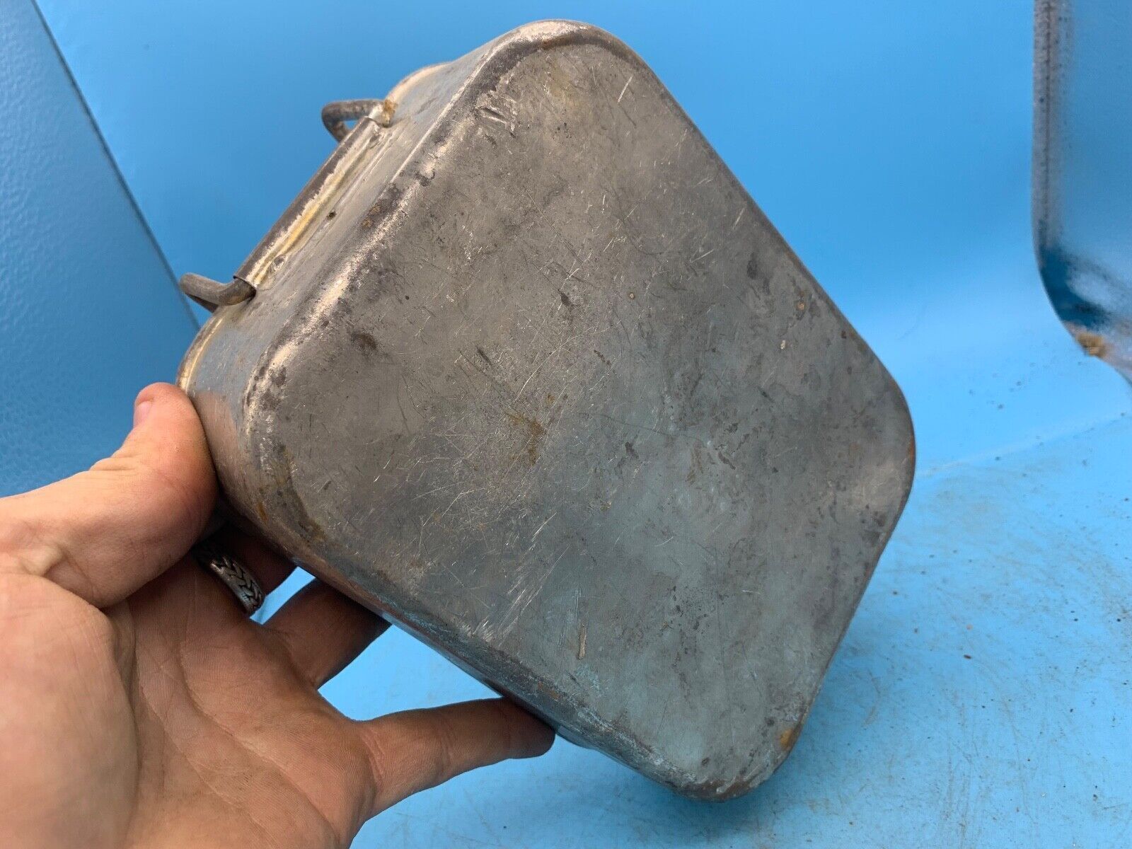Original WW2 British Army Soldiers Mess Tin Set - Two Piece - Fold Out Handles - The Militaria Shop