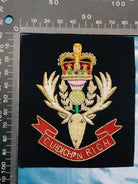 British Army Bullion Embroidered Blazer Badge - Queen's Own Highland Regime - The Militaria Shop
