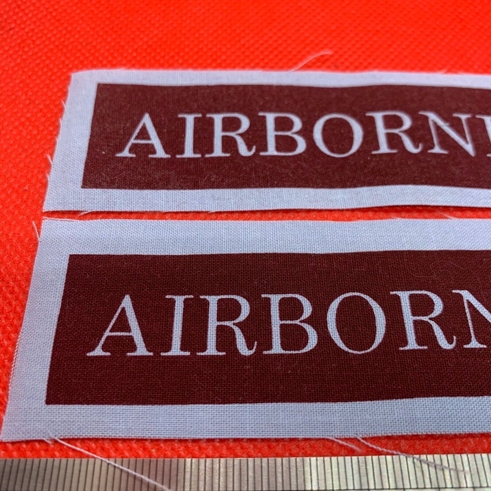 Pair of WW2 Style Printed Airborne Paratrooper Shoulder Titles - Reproduction - The Militaria Shop