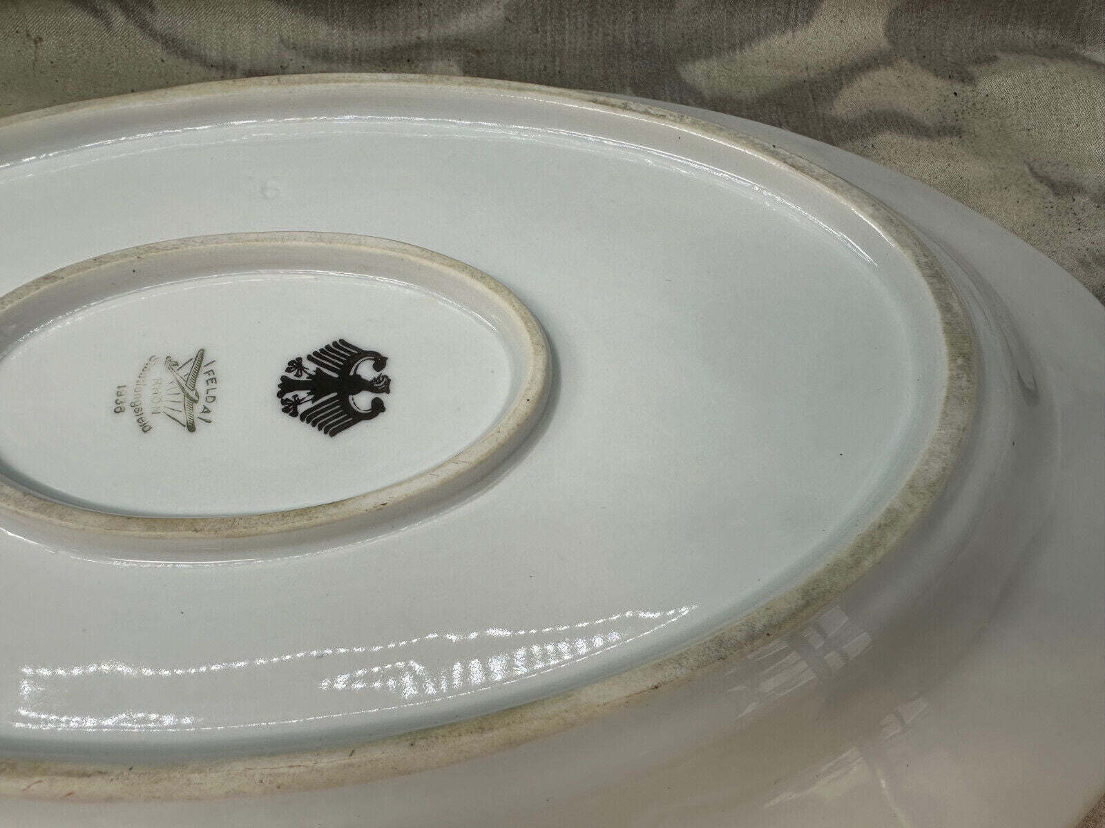 Original Pre/Early WW2 German Army Officers Mess Serving Platter - Felda Rhon - The Militaria Shop