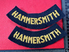 Original WW2 British Home Front Civil Defence Hammersmith Shoulder Titles - The Militaria Shop