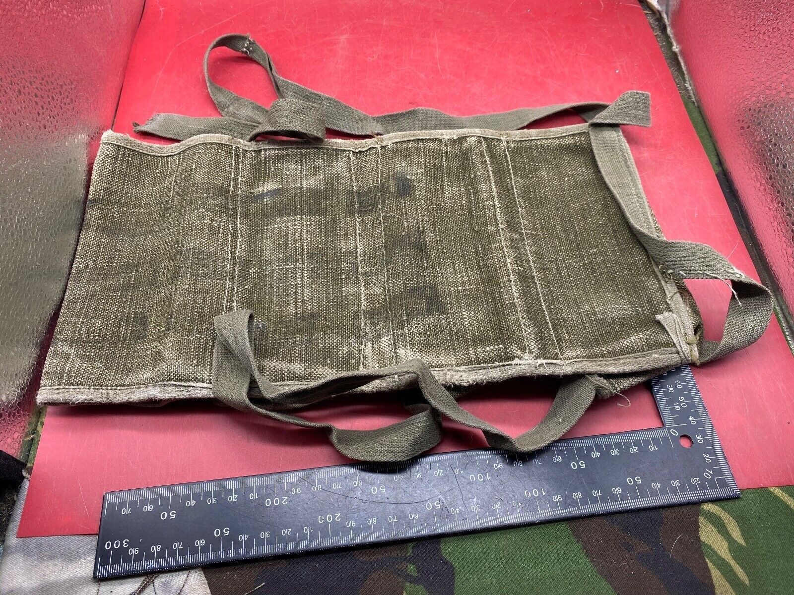Original French Army Green 3 Pocket Grenade Carrier Webbing Pouch - The Militaria Shop