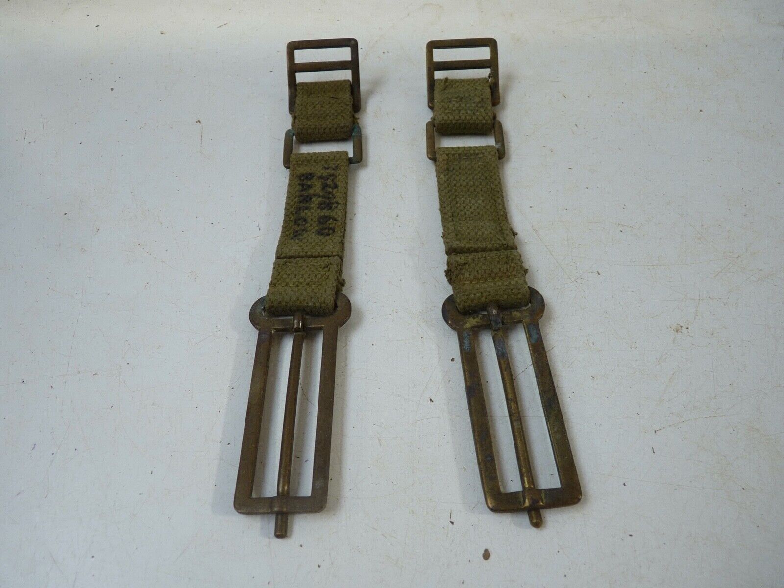 Genuine WW2 British Army 37 Pattern Webbing Brace Adaptors - Your choice of pair - The Militaria Shop