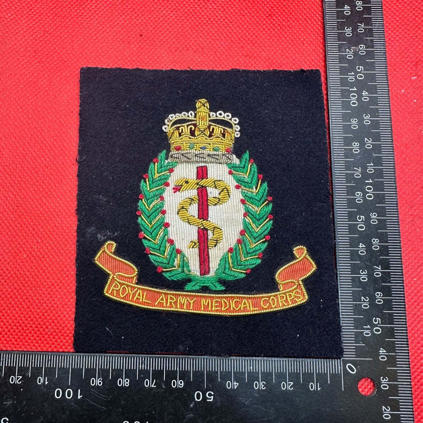 British Army Bullion Embroidered Blazer Badge - RAMC Royal Army Medical Corps - The Militaria Shop