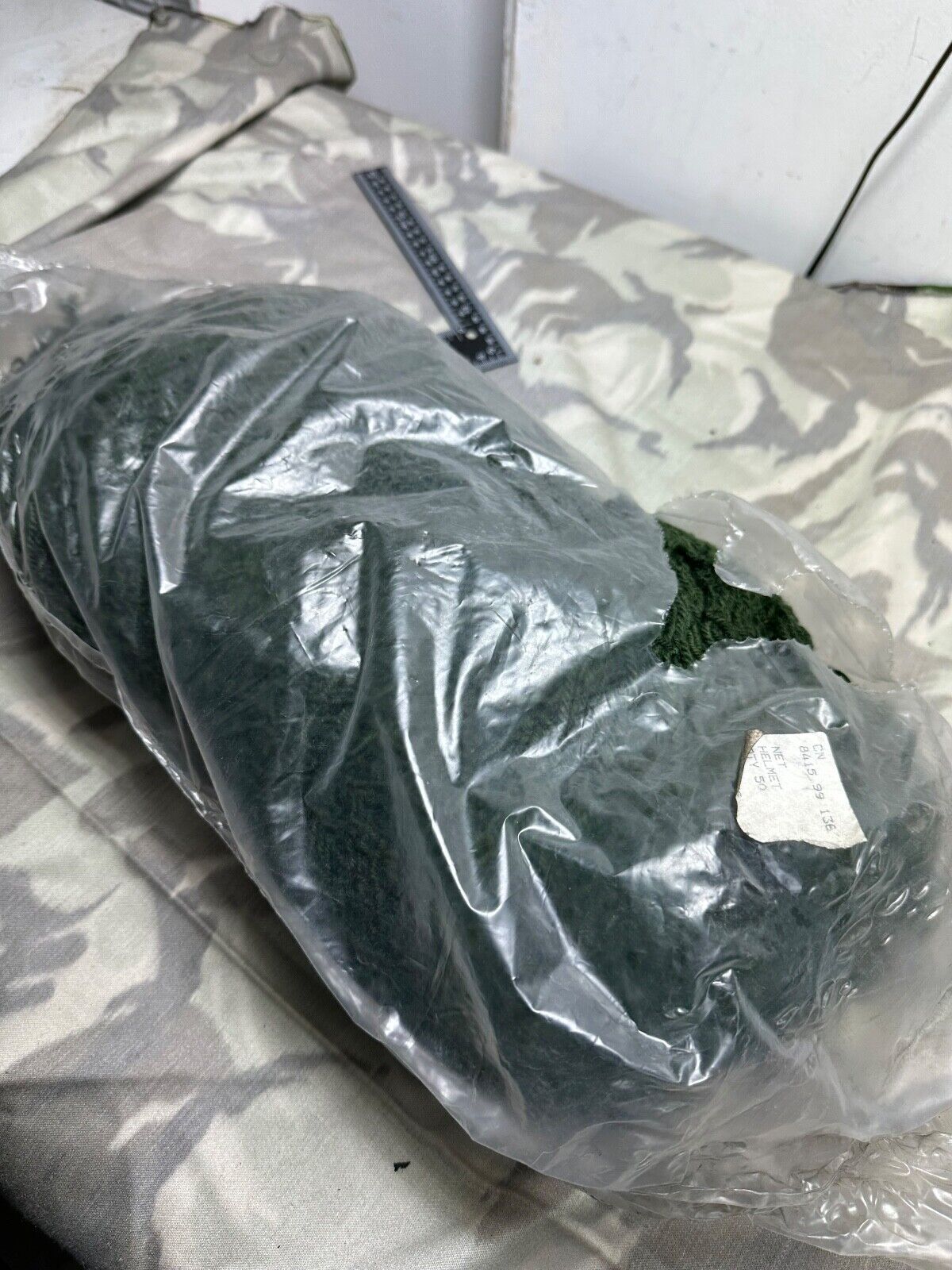 Original British Army Mk2 Mk3 Mk4 Camouflaged Helmet Net- New Old Stock Unissued - The Militaria Shop