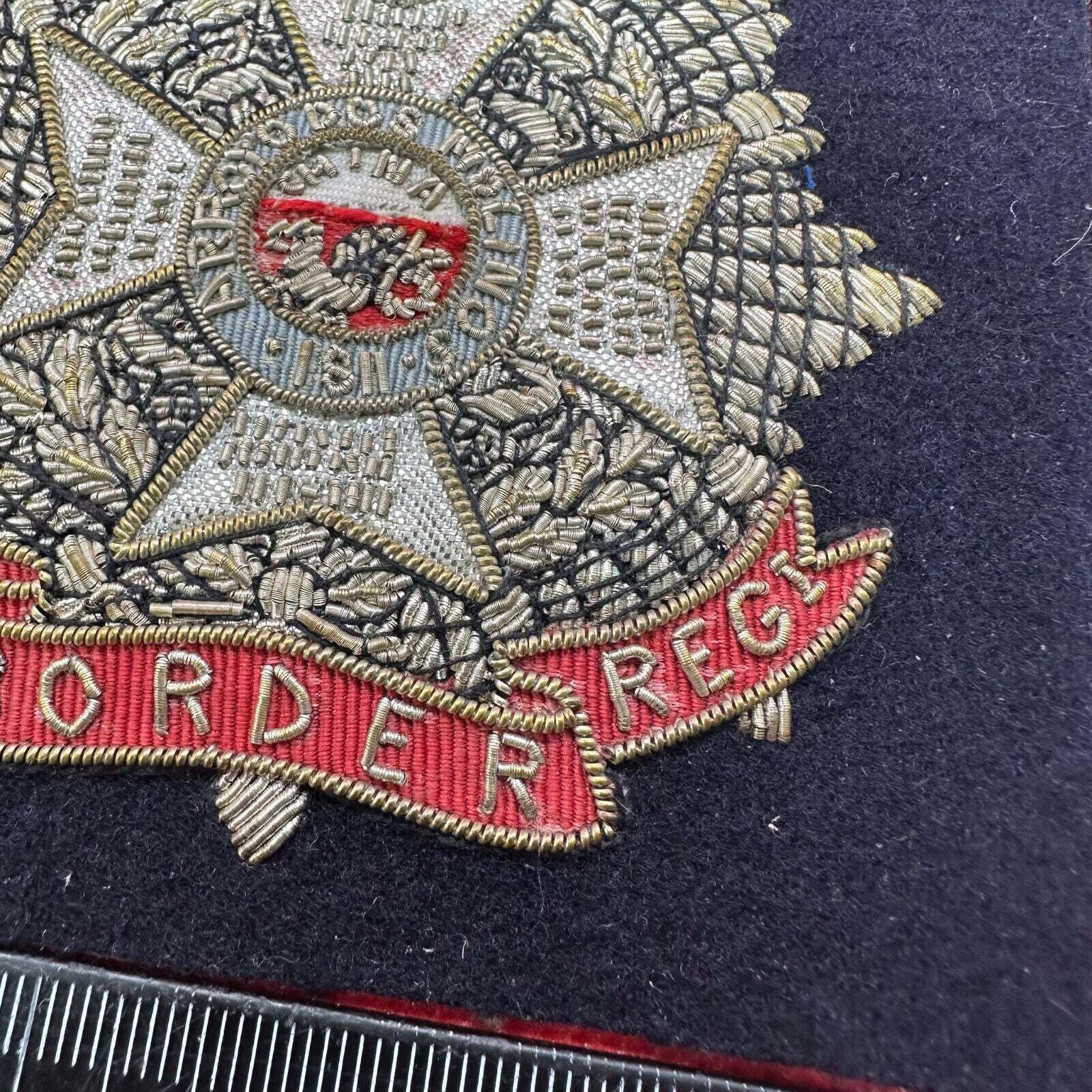 British Army Bullion Embroidered Blazer Badge - The Border Regiment - The Militaria Shop