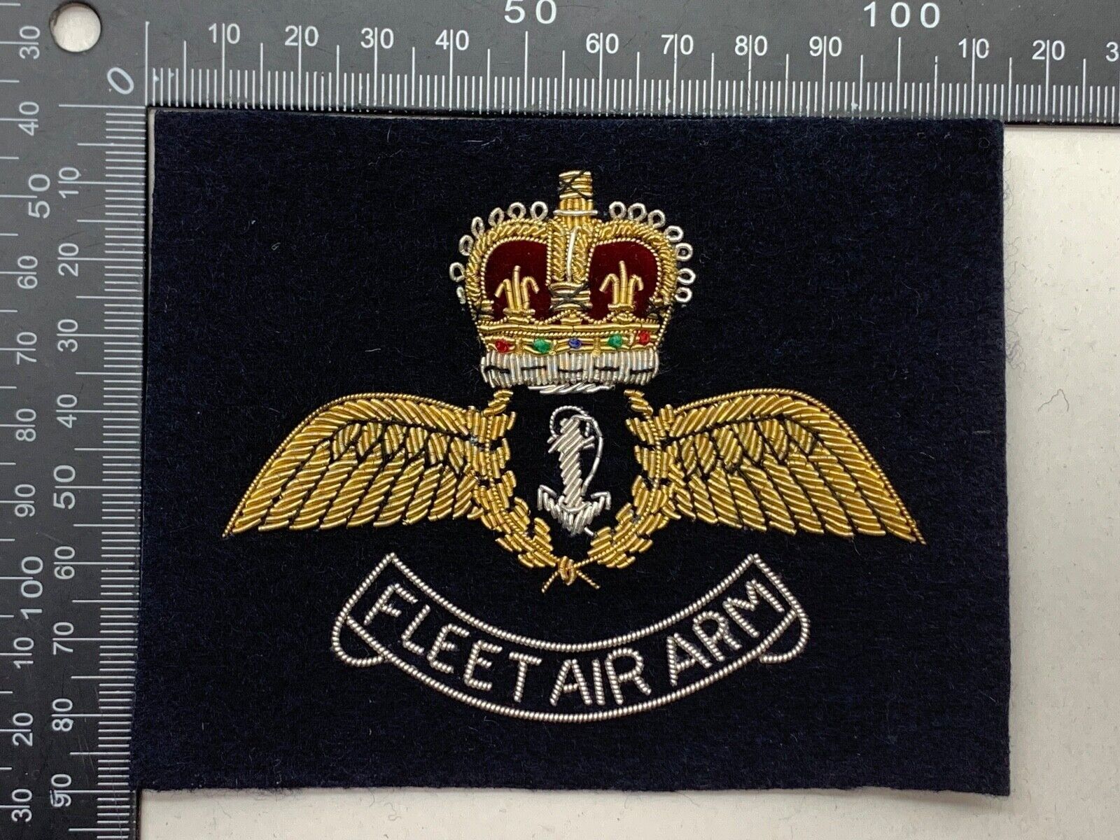 British Royal Navy Bullion Embroidered Blazer Badge - Fleet Air Arm - The Militaria Shop