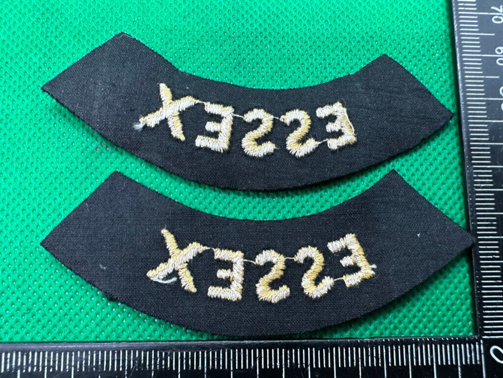 Original WW2 British Home Front Civil Defence Essex Shoulder Titles - The Militaria Shop