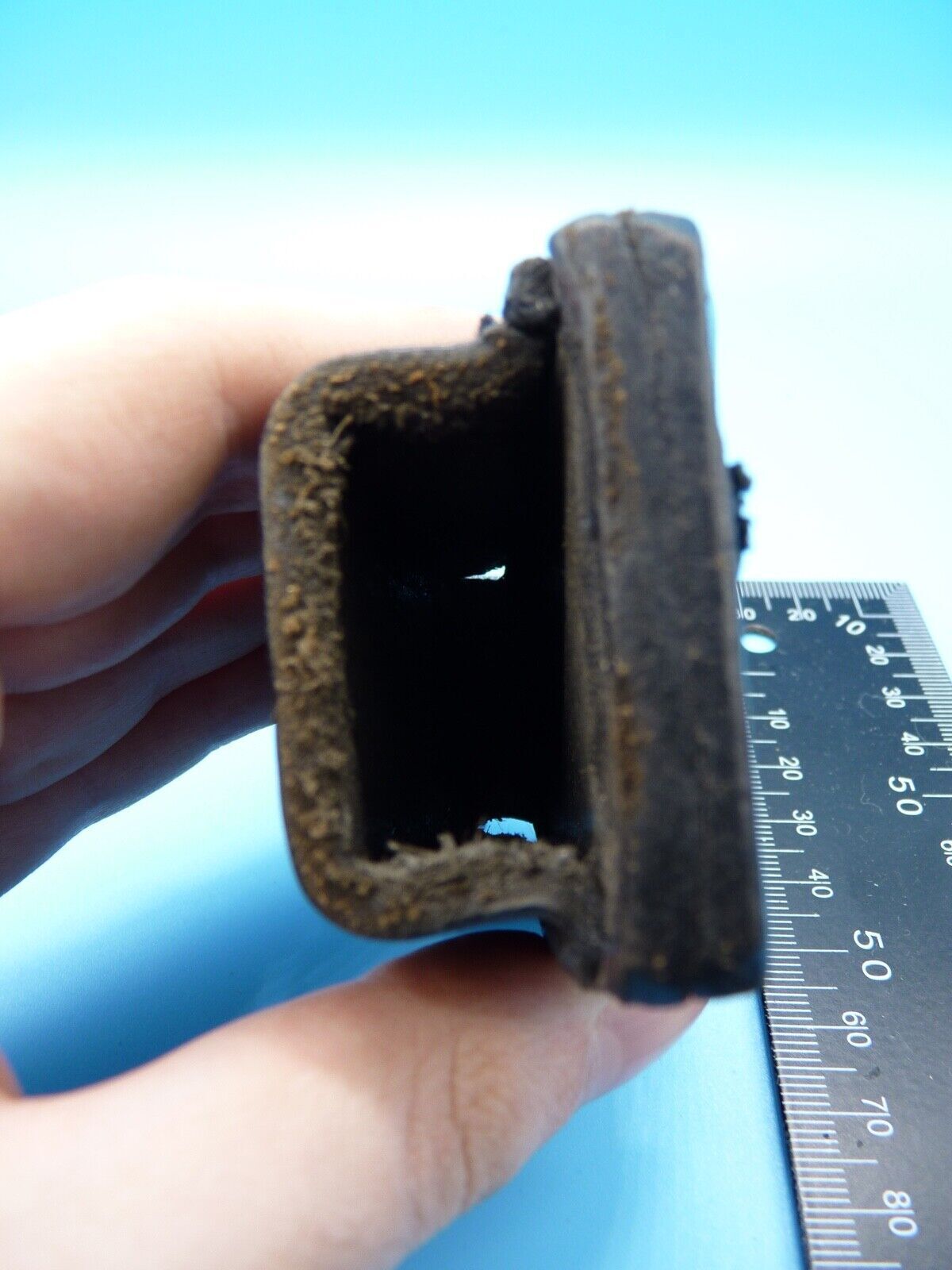 Black Leather CMP 45 Colt Auto 45 Single Mag Pouch - Price Western Leather - The Militaria Shop
