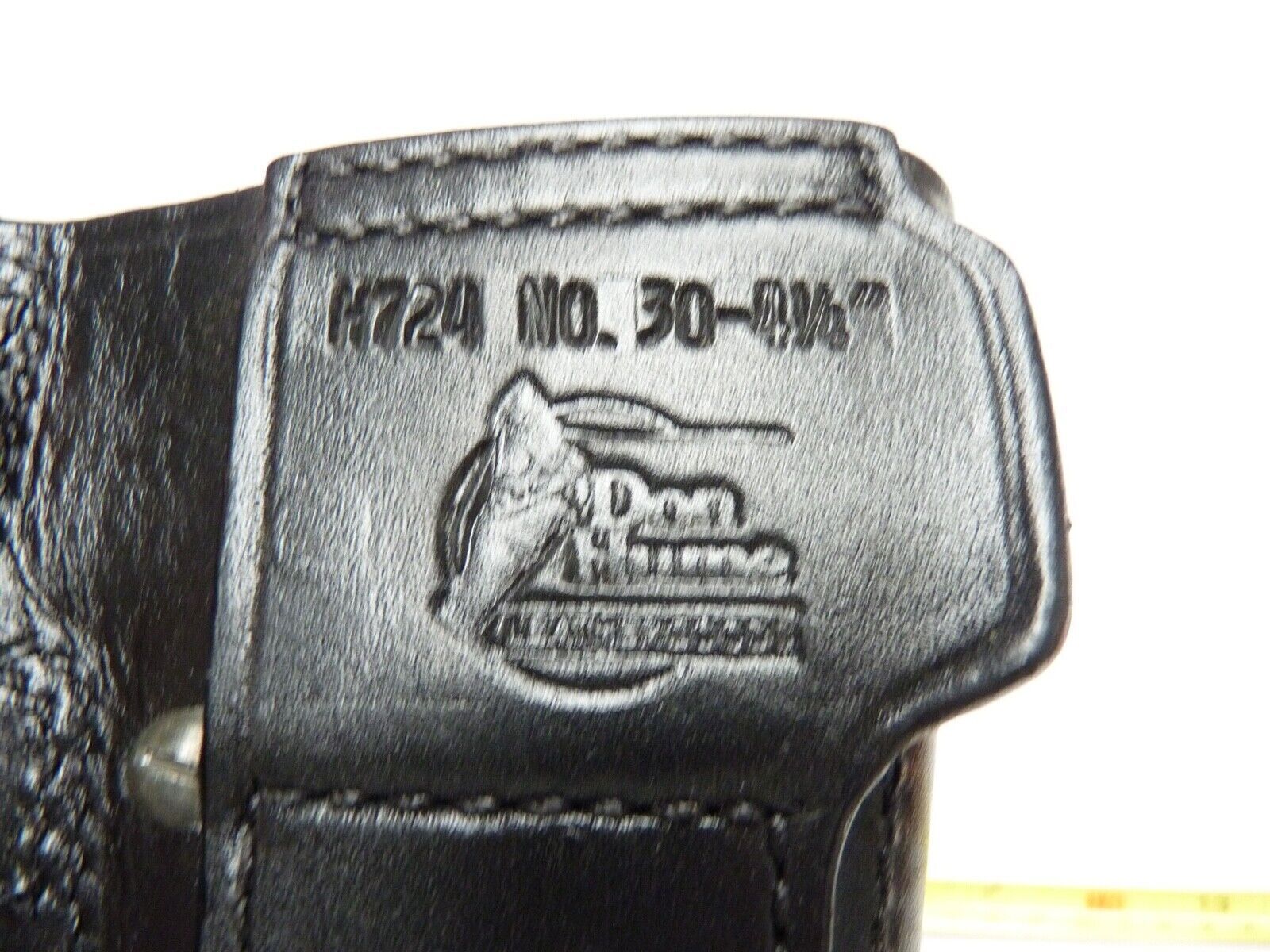 Brown Leather Pistol Holster Belt Mounted - Don Hume - M724 - The Militaria Shop