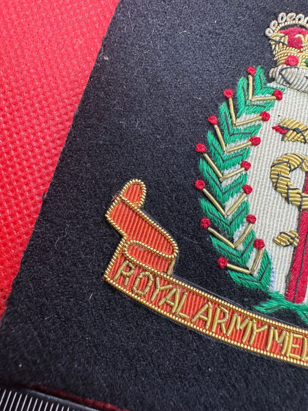 British Army Bullion Embroidered Blazer Badge - RAMC Royal Army Medical Corps - The Militaria Shop