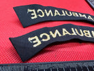 Original WW2 British Home Front Civil Defence Ambulance Shoulder Title Pair - The Militaria Shop