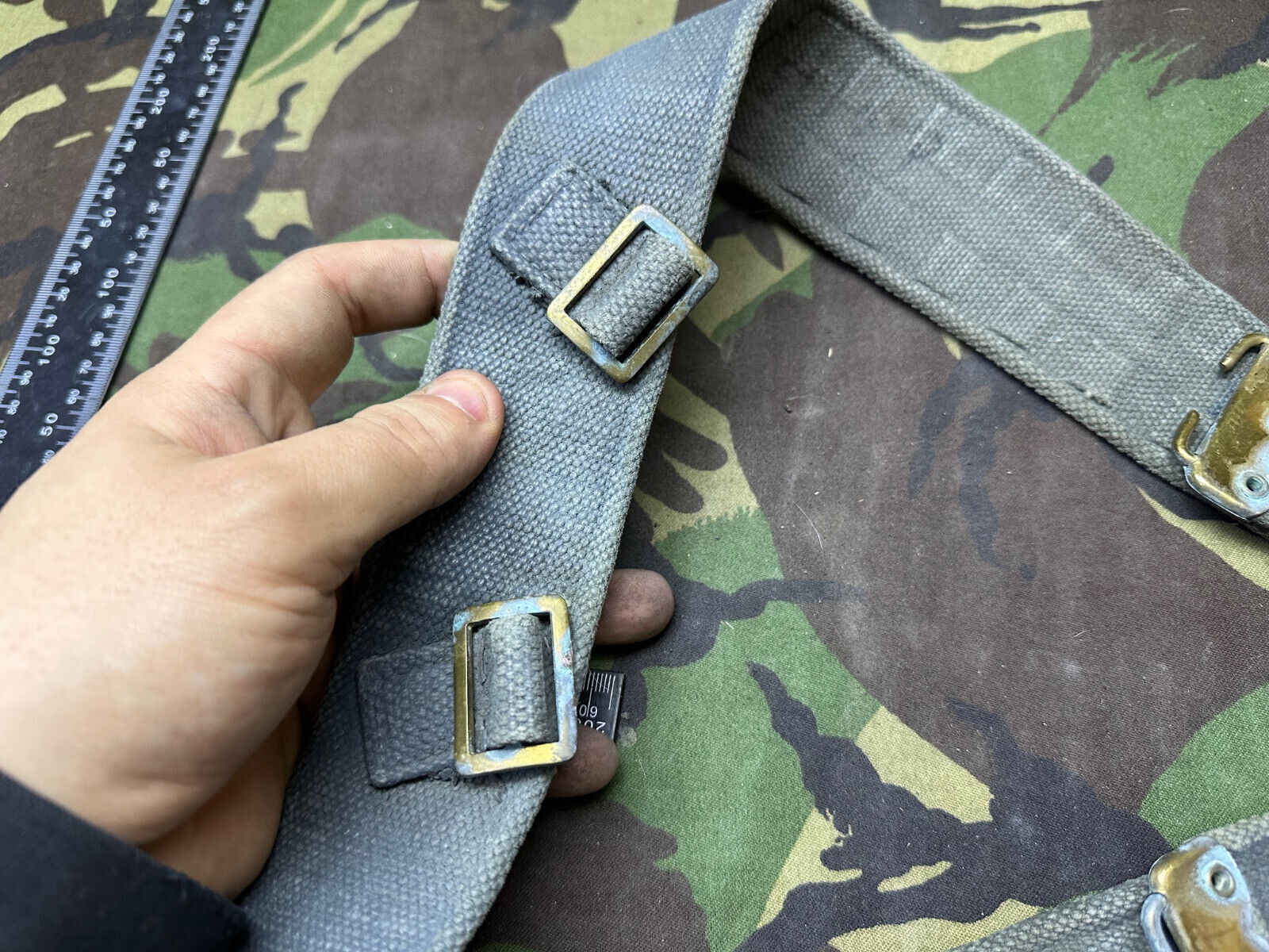 Original British Royal Air Force RAF Blue WW2 37 Pattern Belt - 38" Waist M - The Militaria Shop