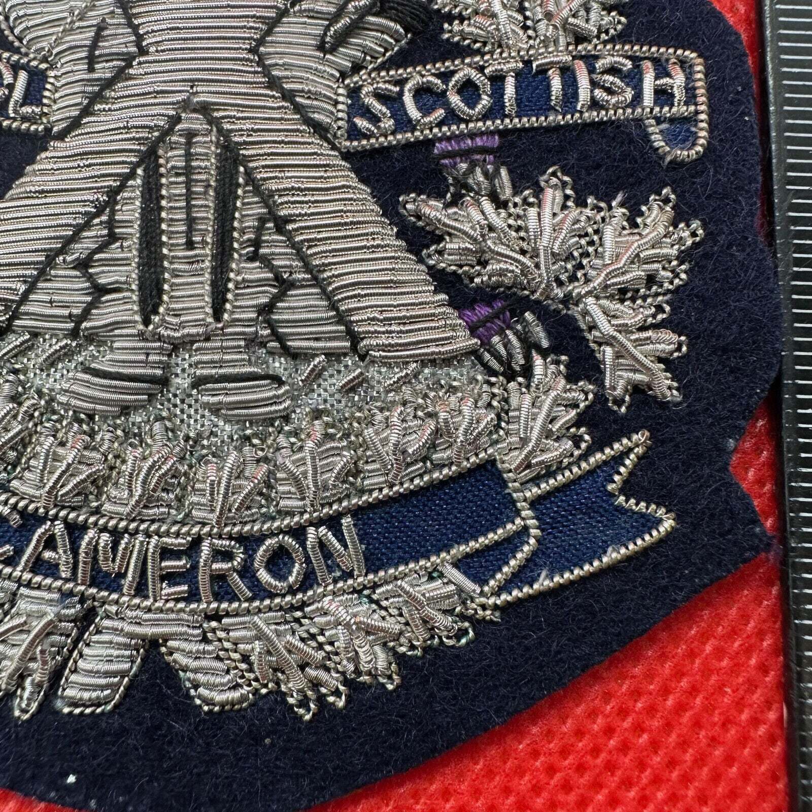 British Army Bullion Embroidered Blazer Badge - Liverpool Scottish Cameron Reg - The Militaria Shop