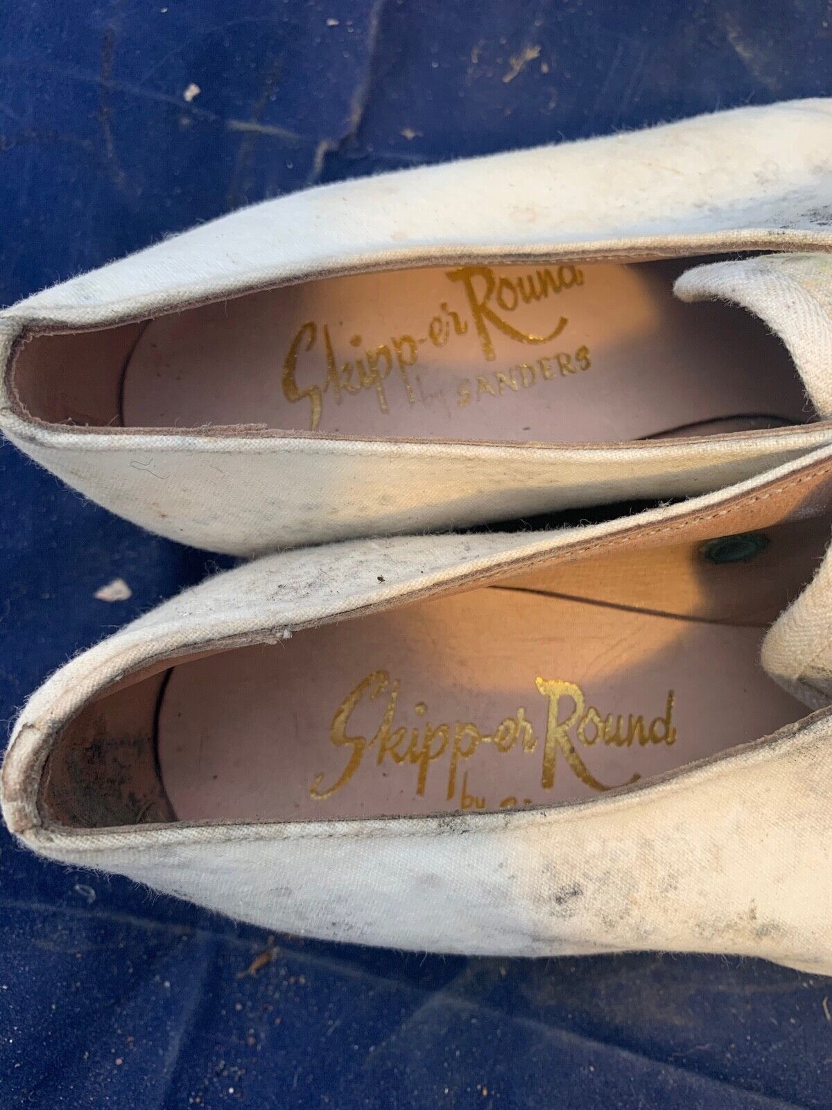 Original WW2 British Army Women's White Summer Shoes - ATS WAAF - Size 245s - The Militaria Shop