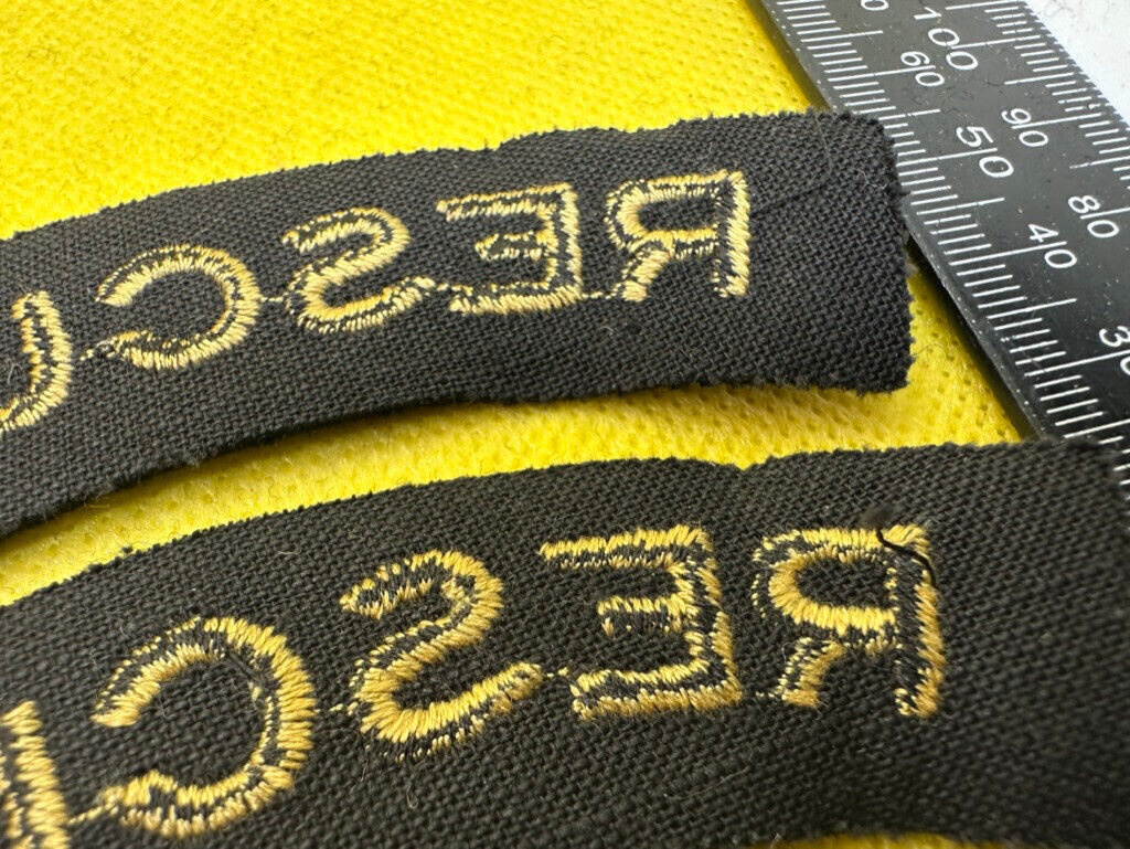 Original WW2 British Home Front Civil Defence Rescue Shoulder Titles - The Militaria Shop