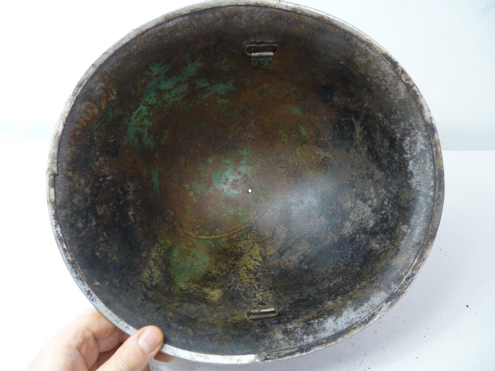 Original WW2 British / Canadian Army Mk3 High Rivet Turtle Army Combat Helmet - The Militaria Shop