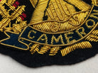 British Army Bullion Embroidered Blazer Badge - Cameron Highlanders - The Militaria Shop