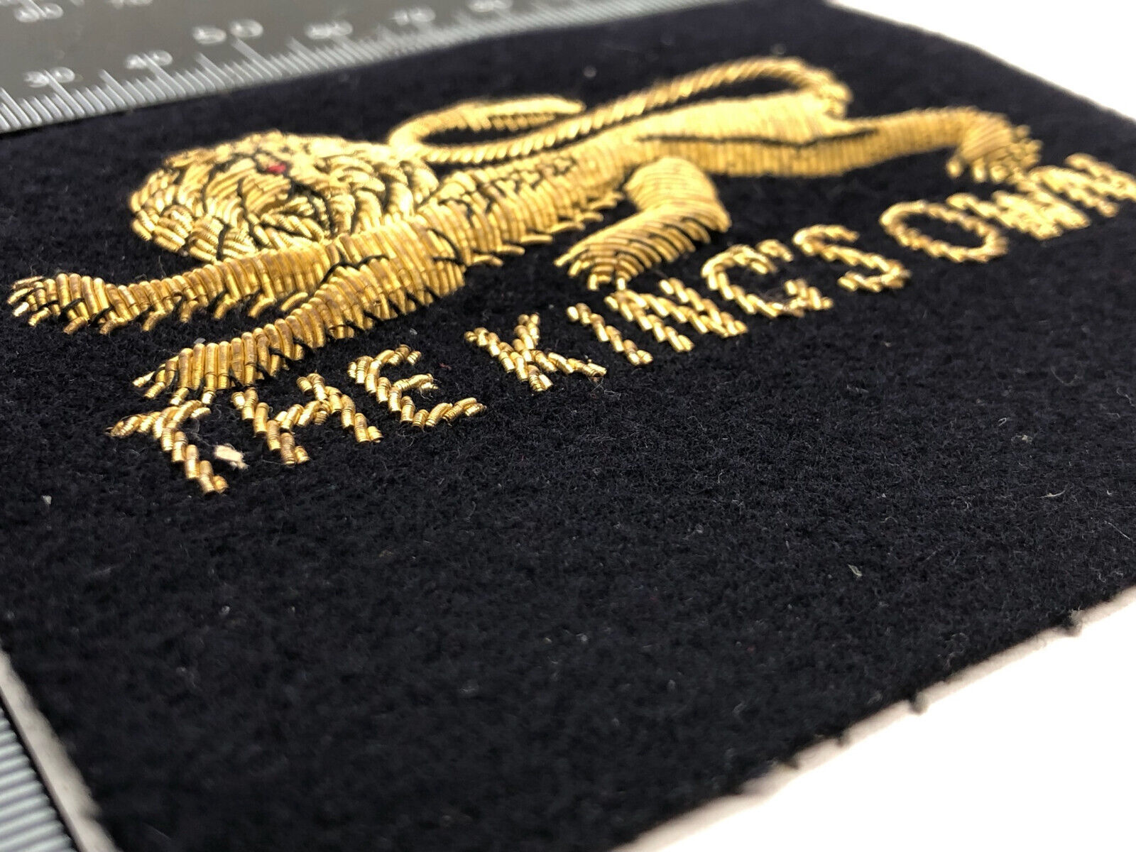 British Army Bullion Embroidered Blazer Badge - The King's Own Regiment - The Militaria Shop