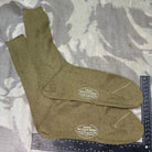 Original British Army WW2 New Old Stock Officers Wool Khaki Socks - Varied Sizes - The Militaria Shop