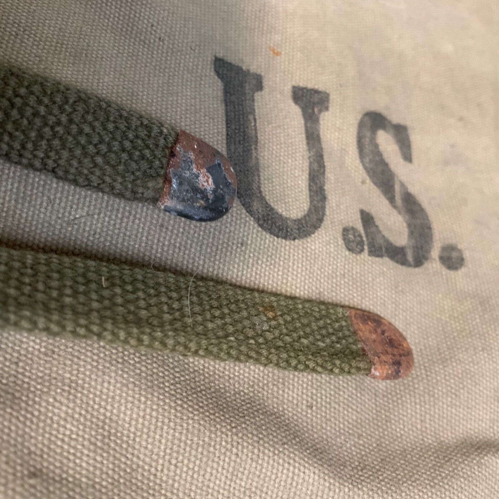 Original WW2 US Army M1928 Haversack Pack Tail - 1944 Dated - The Militaria Shop