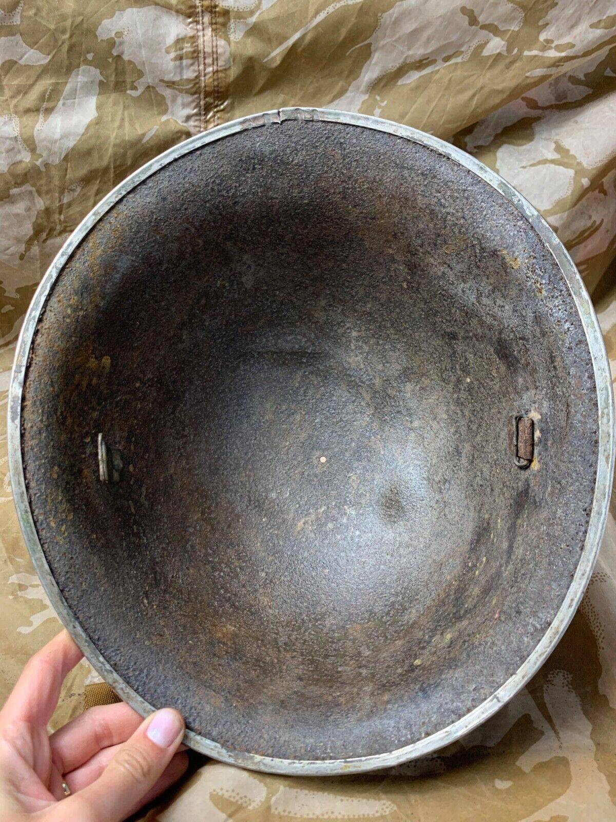 WW2 Mk3 High Rivet Turtle - British / Canadian Army Helmet - Nice Original - The Militaria Shop