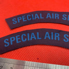 Pair of WW2 Style Printed SAS Regiment Shoulder Titles - Reproduction - The Militaria Shop