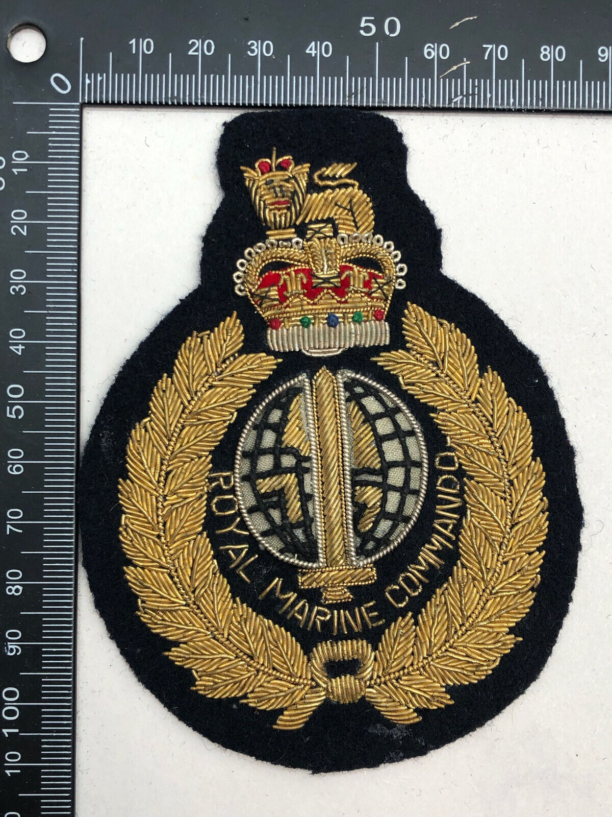 British Army Bullion Embroidered Blazer Badge - Royal Marine Commando - The Militaria Shop
