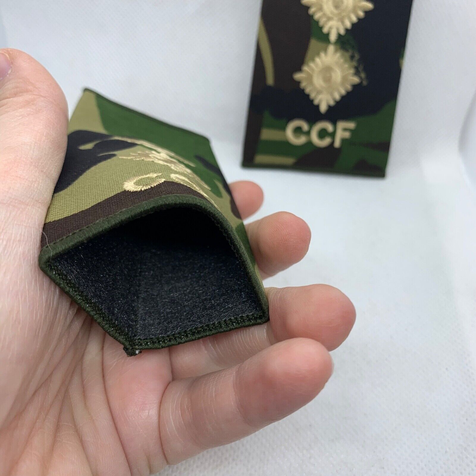 CCF DPM Camo Rank Slides / Epaulette Pair Genuine British Army - NEW - The Militaria Shop
