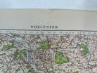 Original WW2 British Army OS Map of England - War Office - Worcester - The Militaria Shop