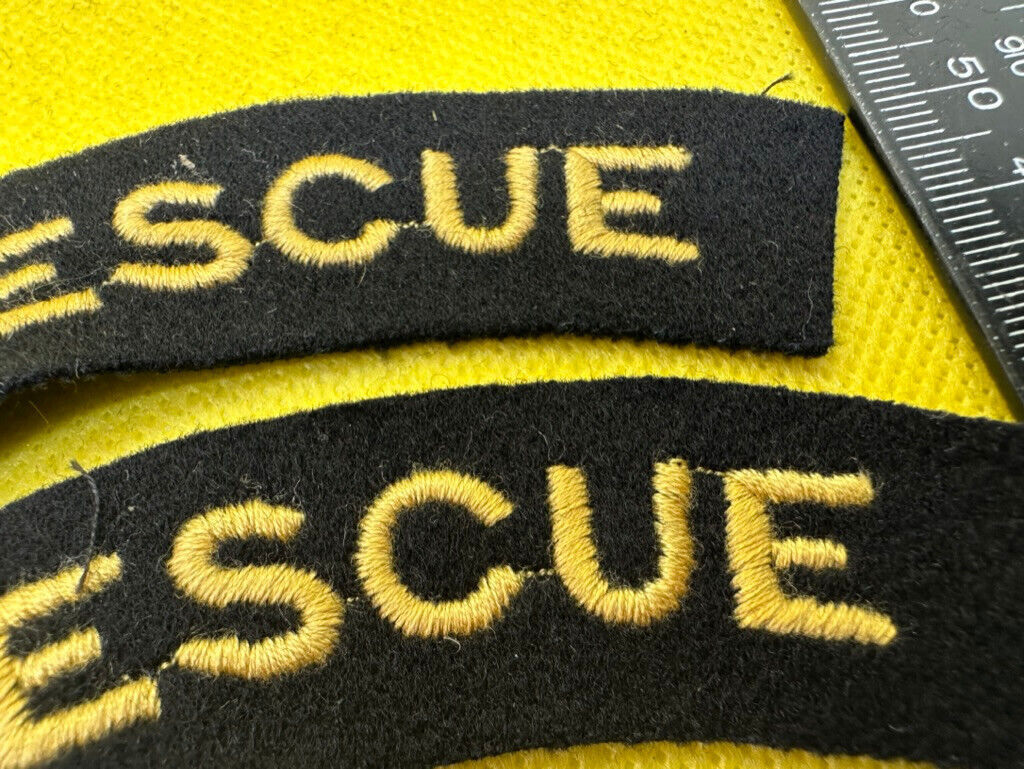 Original WW2 British Home Front Civil Defence Rescue Shoulder Titles - The Militaria Shop