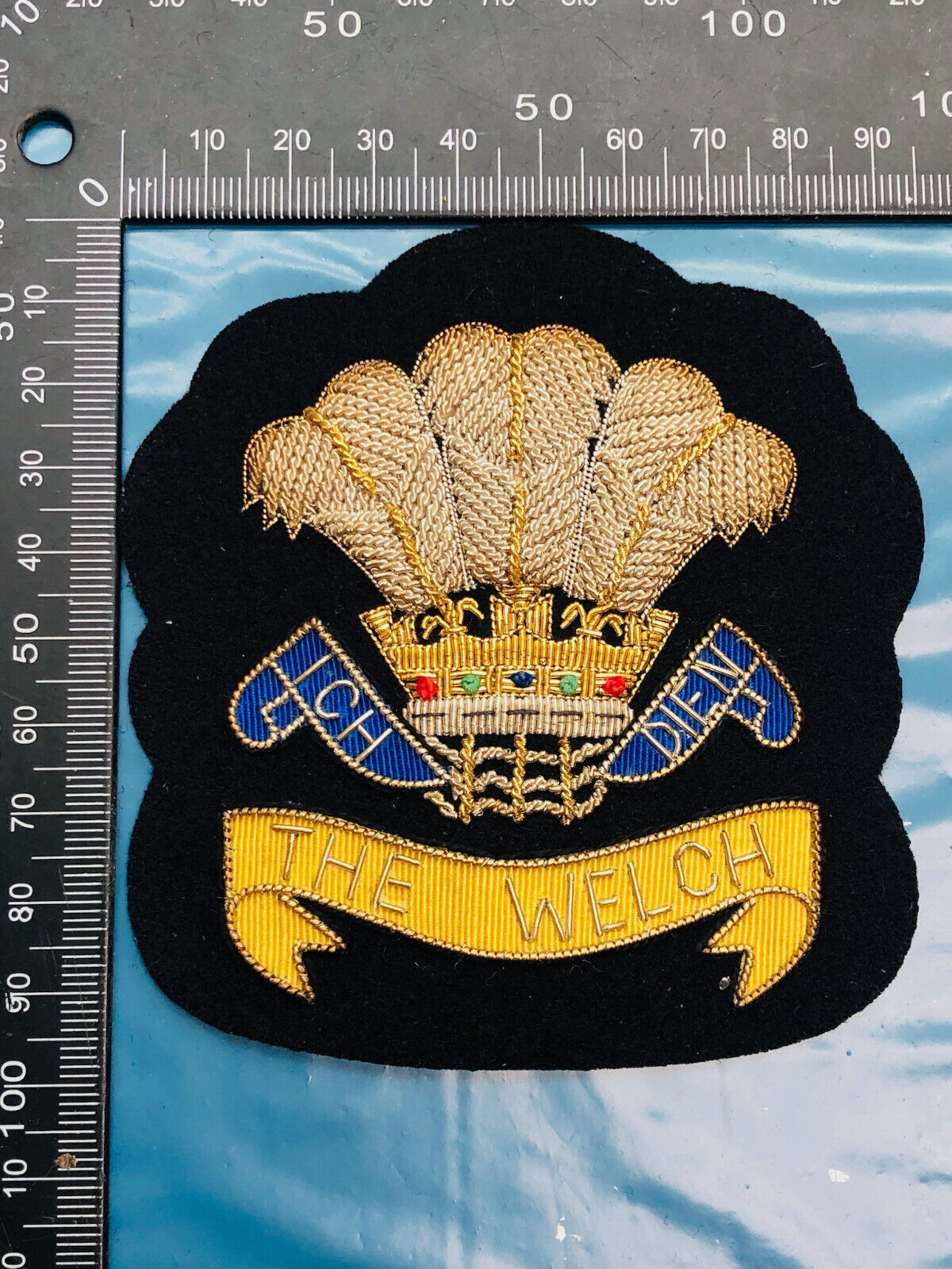 British Army Bullion Embroidered Blazer Badge - The Welch Regiment - The Militaria Shop
