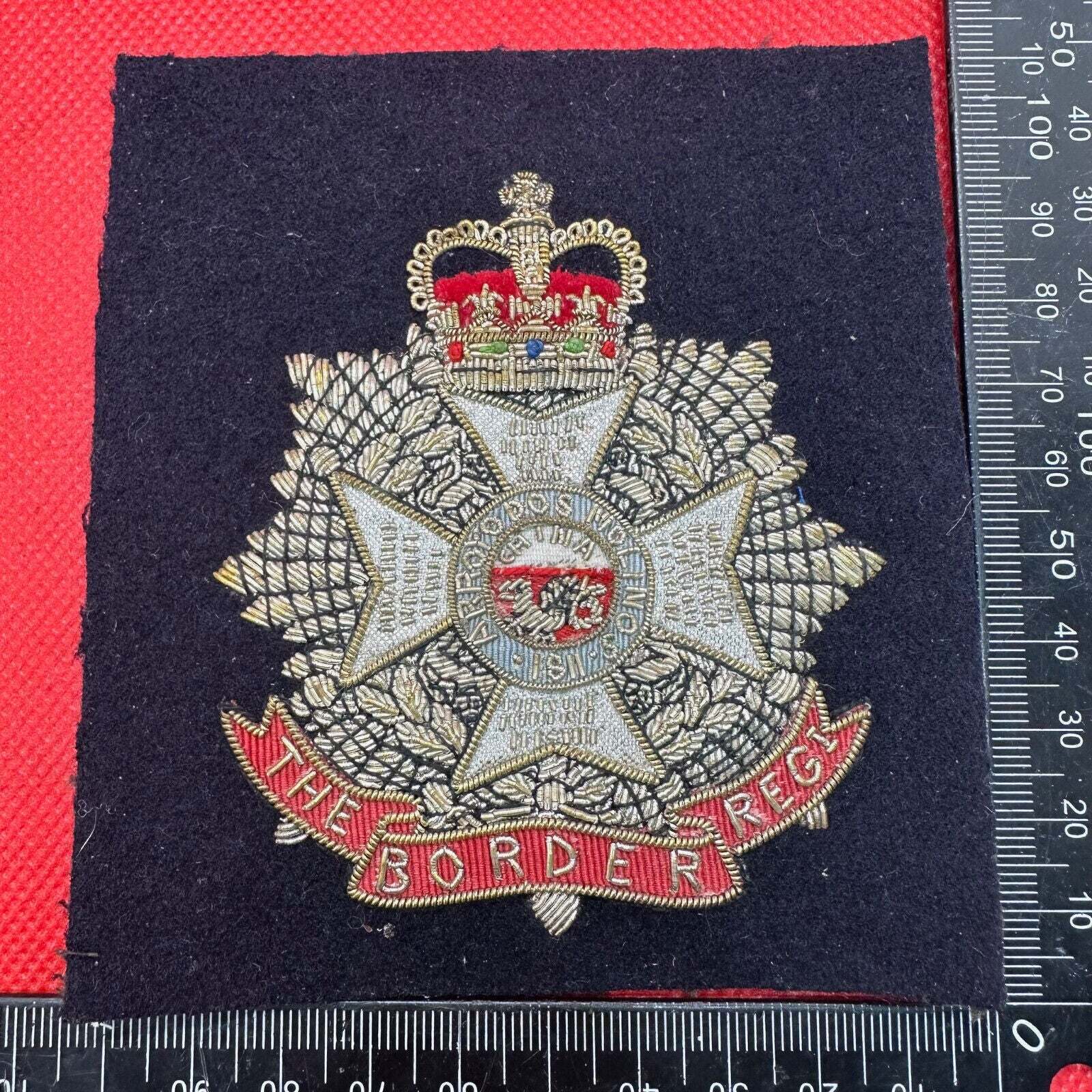 British Army Bullion Embroidered Blazer Badge - The Border Regiment - The Militaria Shop