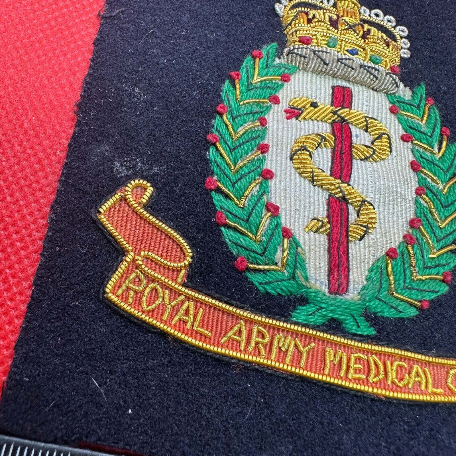 British Army Bullion Embroidered Blazer Badge - RAMC Royal Army Medical Corps - The Militaria Shop