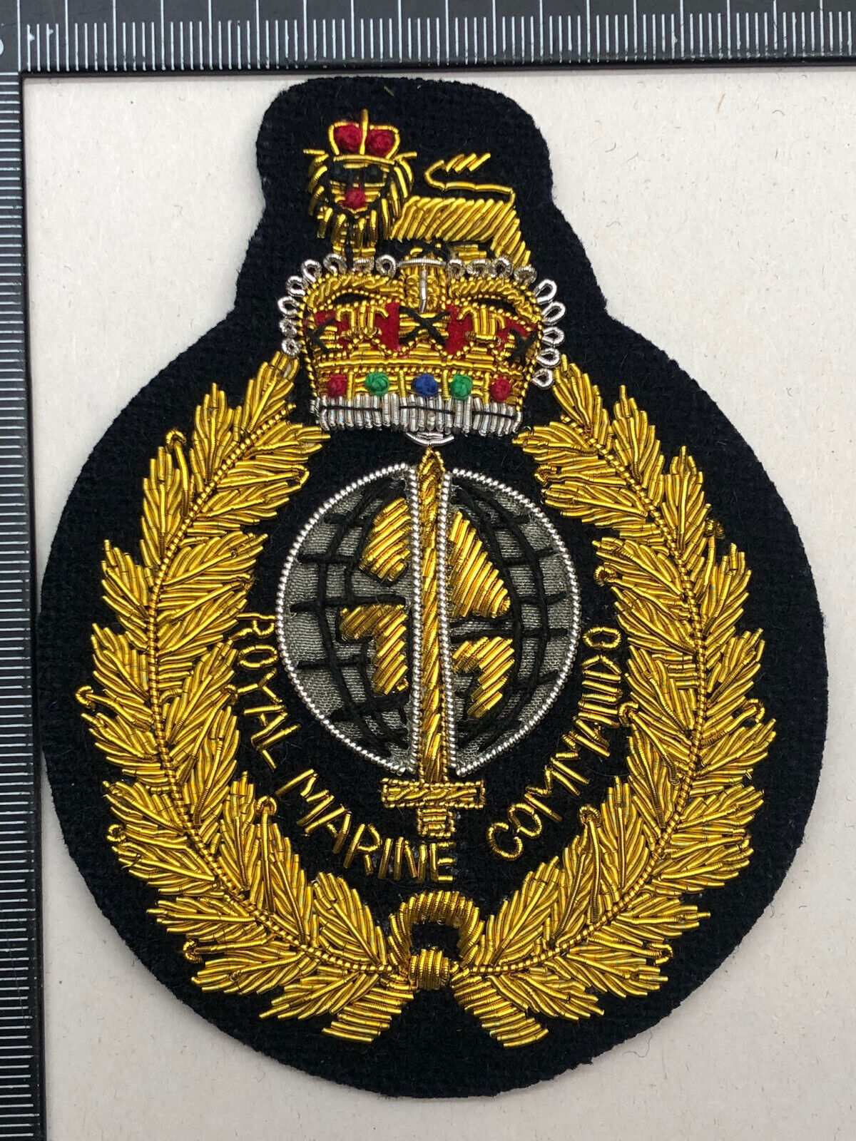 British Army Bullion Embroidered Blazer Badge - Royal Marine Commando - The Militaria Shop