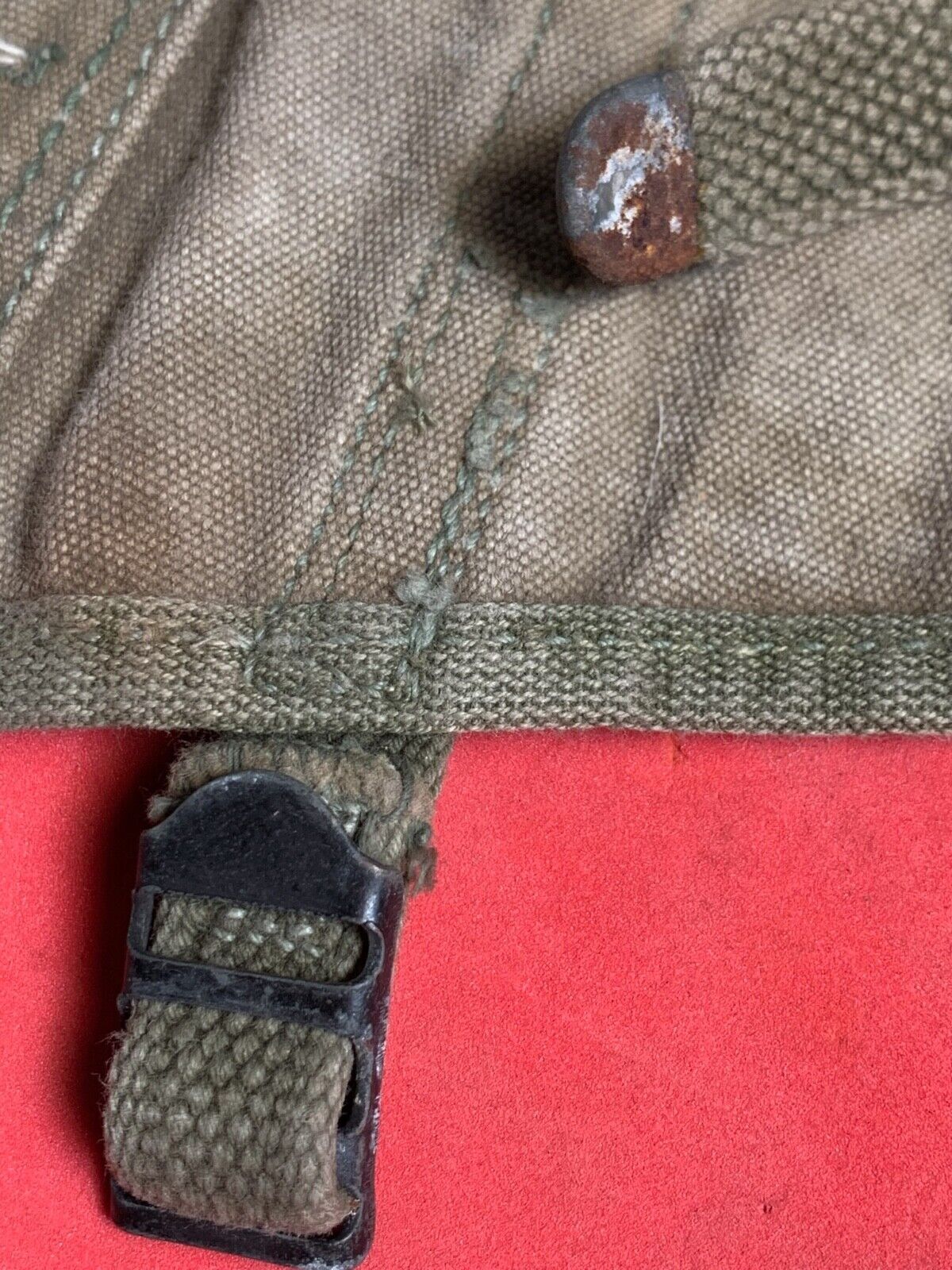 Original WW2 US Army M1928 Haversack Pack Tail - 1944 Dated - The Militaria Shop