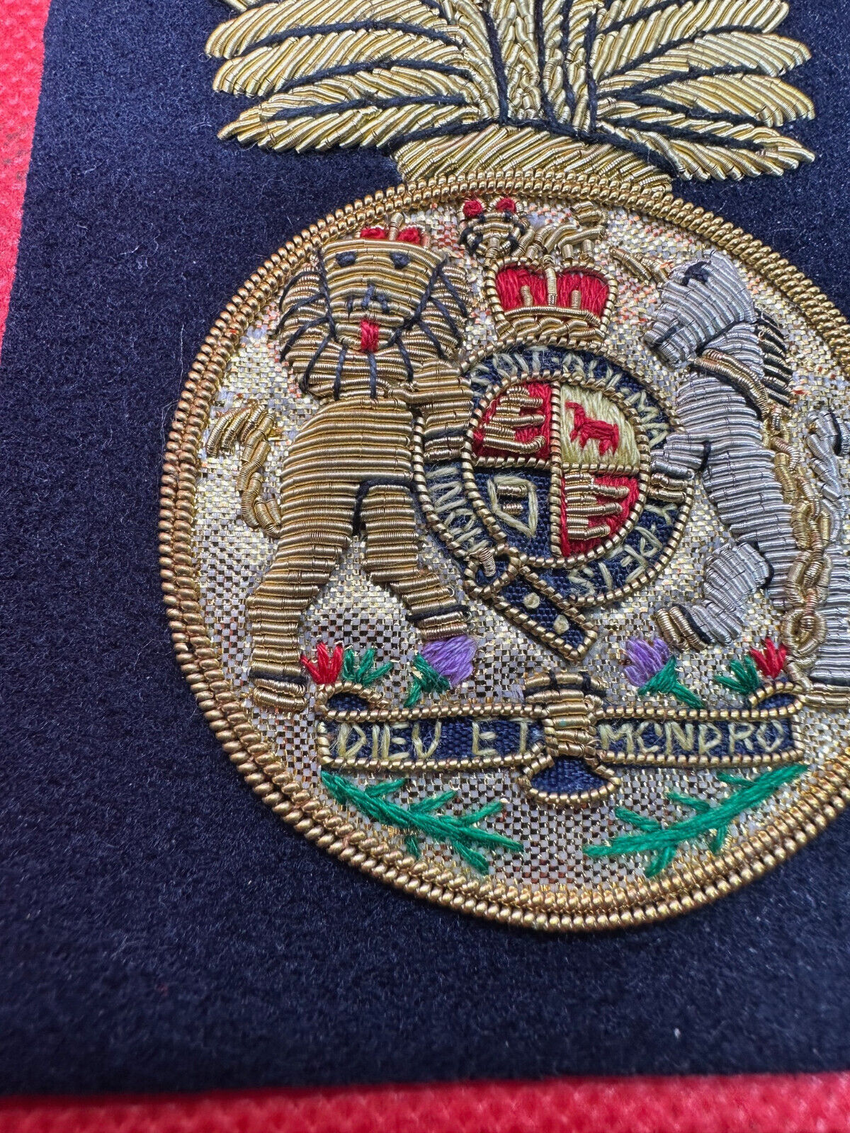 British Army Bullion Embroidered Blazer Badge - Royal Scots Fusiliers Regiment - The Militaria Shop