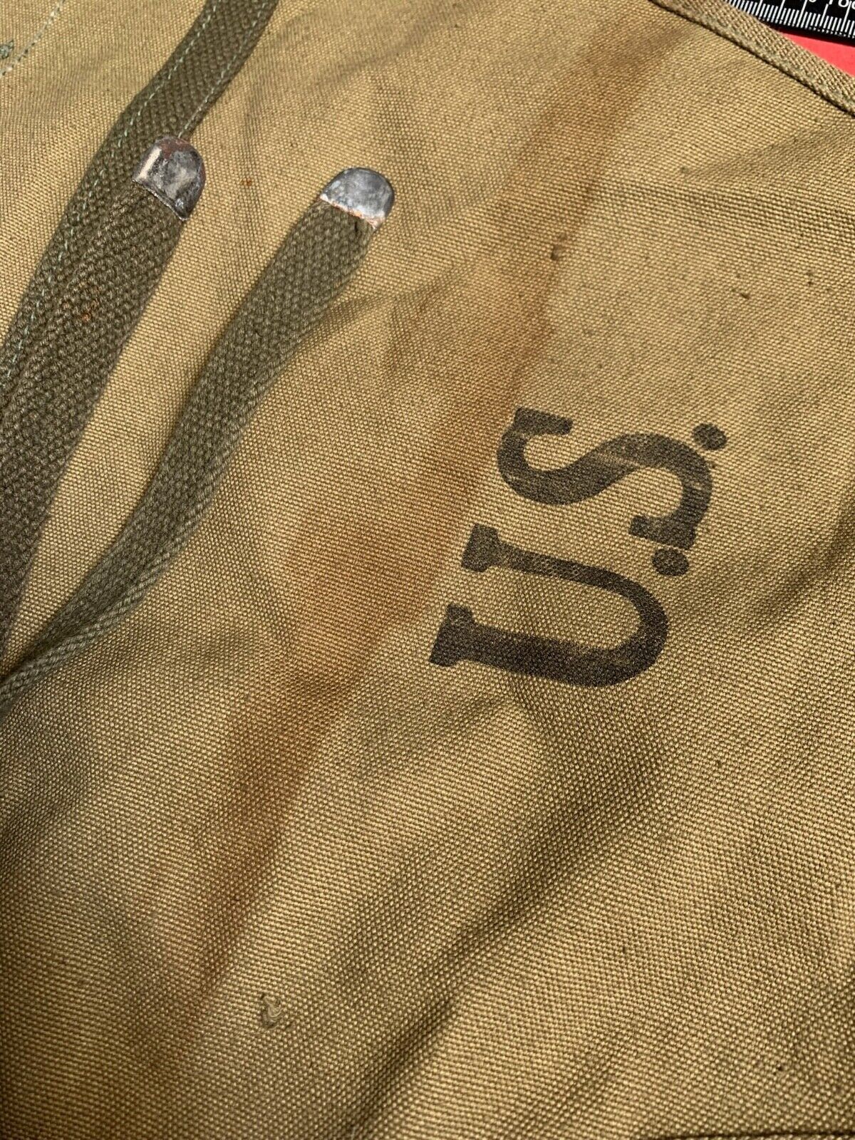 Original WW2 US Army M1928 Haversack Pack Tail - 1944 Dated - The Militaria Shop