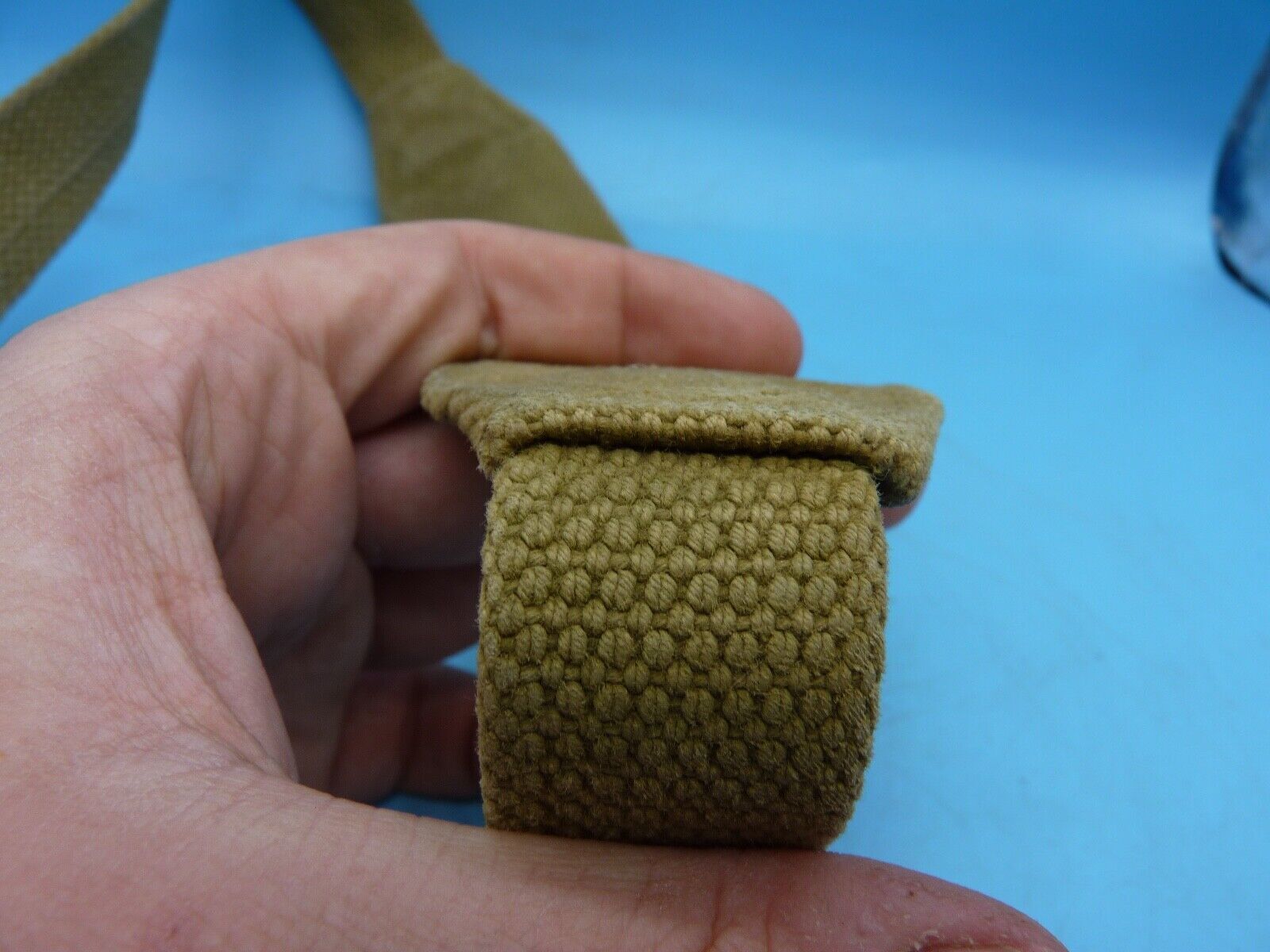 Original WW2 British Army 37 Pattern Canvass Shoulder Strap / Cross Strap - The Militaria Shop