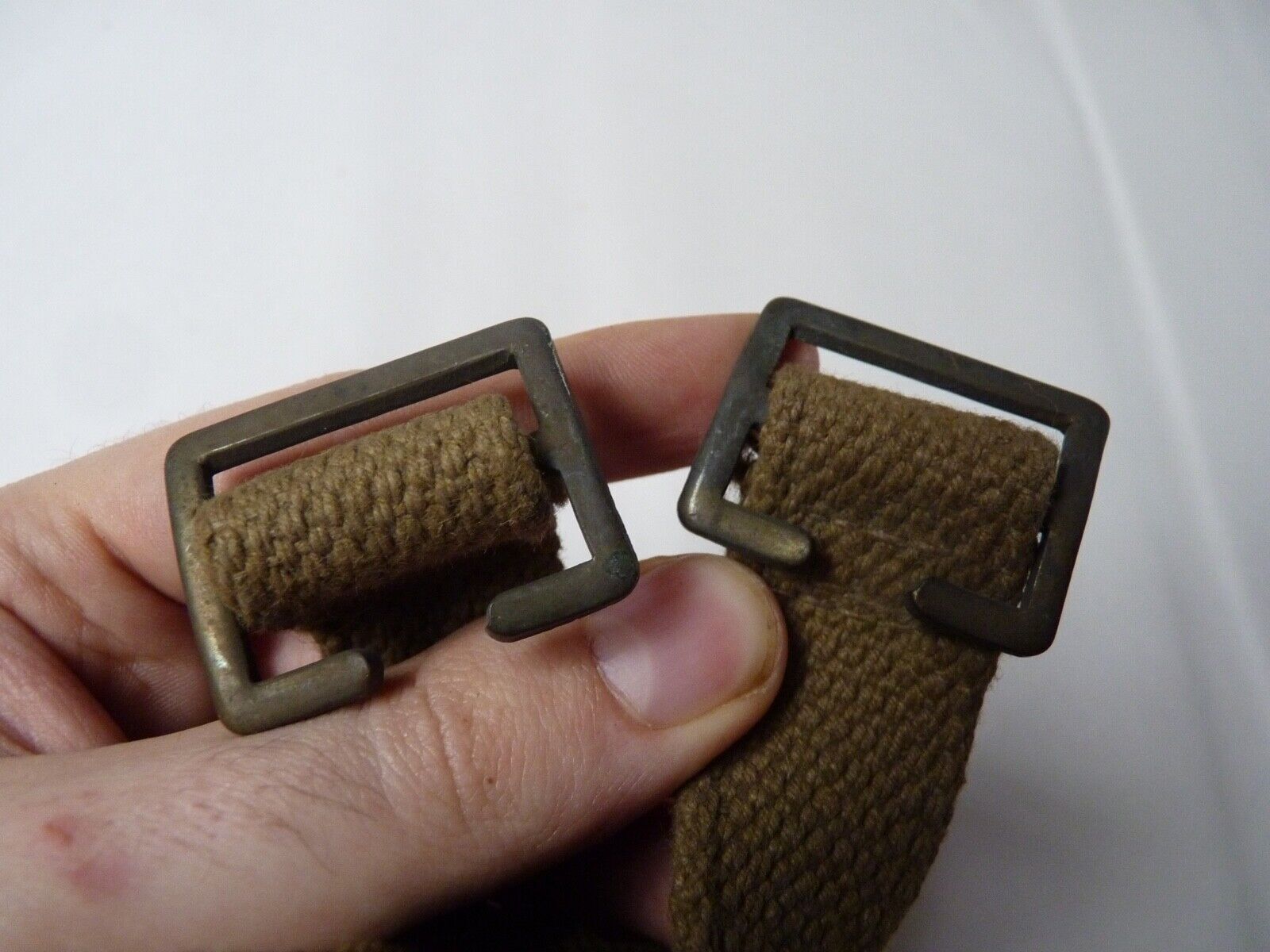 Original WW2 British Army Soldiers Water Bottle Carrier Harness - Dated 1942 - The Militaria Shop