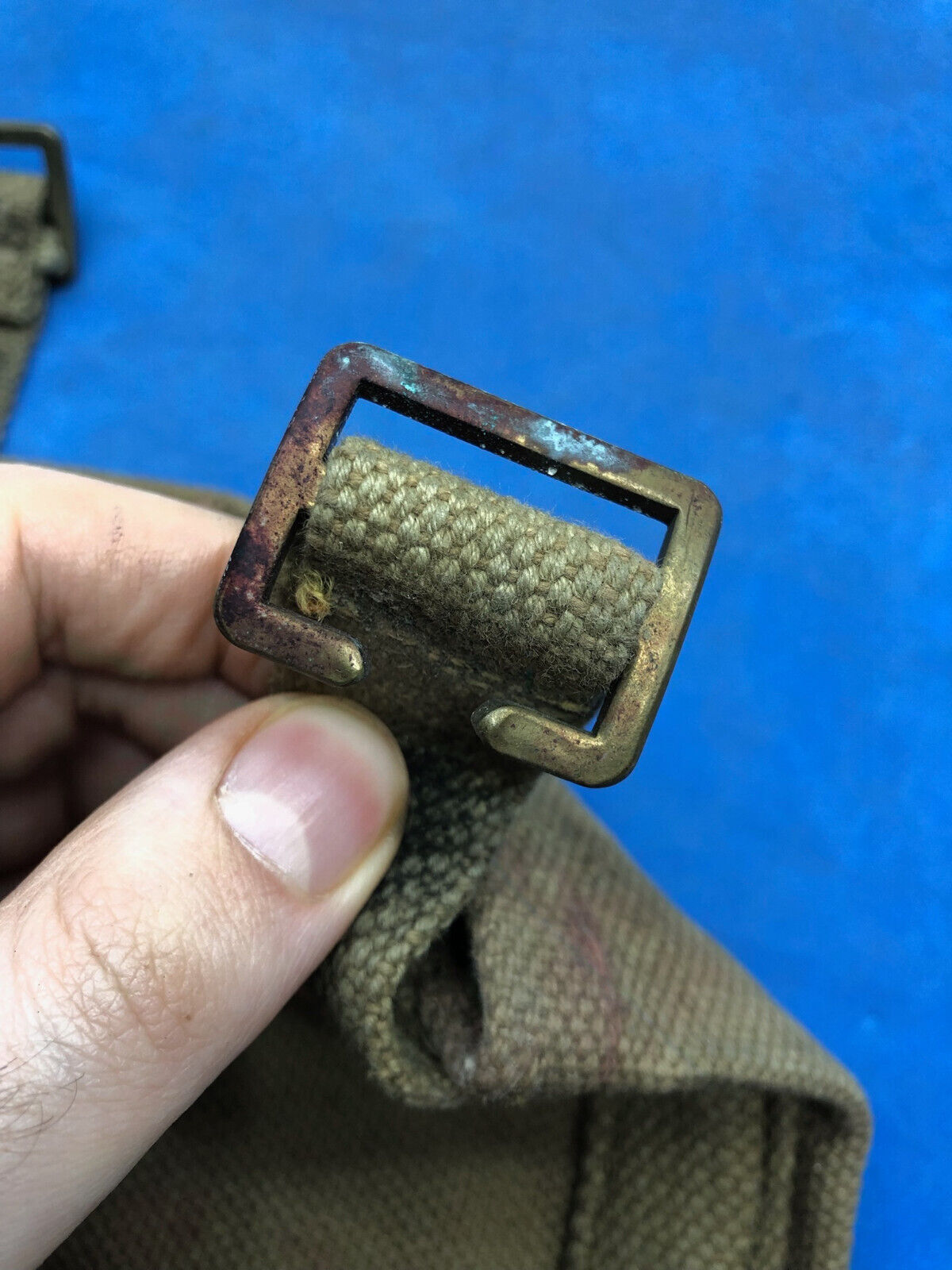 WW2 British Army 37 Pattern Webbing Water Bottle Carrier Harness - 1943 Dated - The Militaria Shop