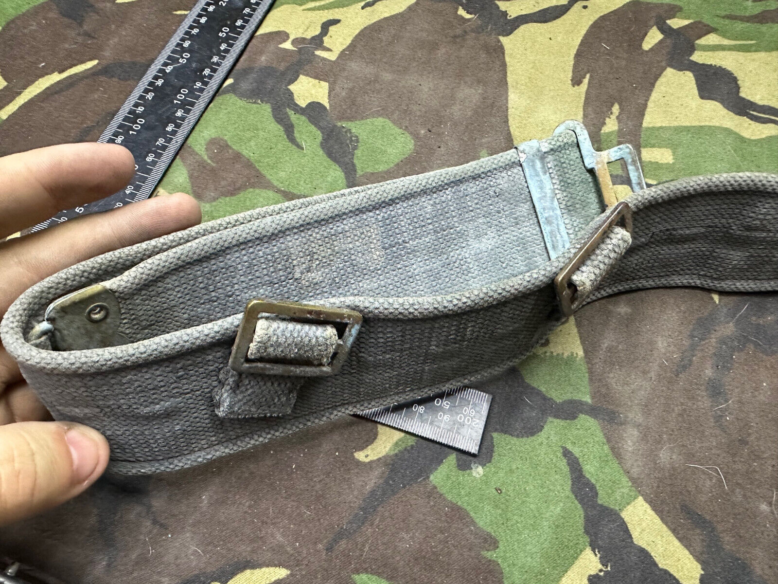Original British Royal Air Force RAF Blue WW2 37 Pattern Belt - 38" Waist M - The Militaria Shop