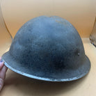 Original WW2 British / Canadian Army Mk3 High Rivet Turtle Army Combat Helmet - The Militaria Shop