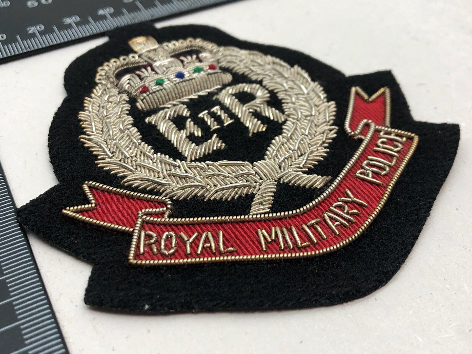 British Army Bullion Embroidered Blazer Badge - Royal Military Police - The Militaria Shop