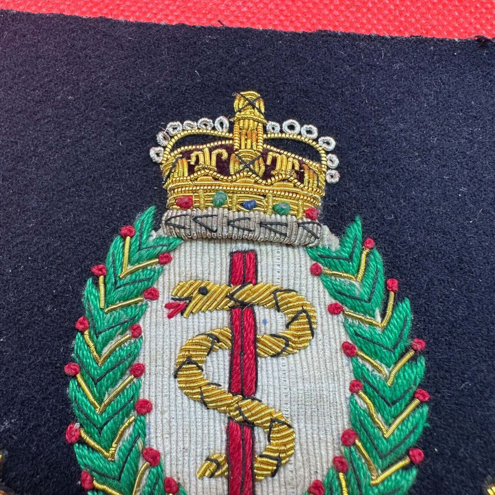 British Army Bullion Embroidered Blazer Badge - RAMC Royal Army Medical Corps - The Militaria Shop